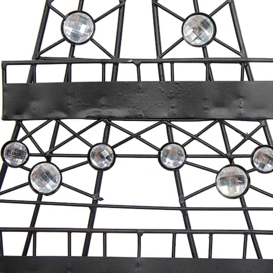 32" Black Metal Eiffel Tower Glam Wall Décor